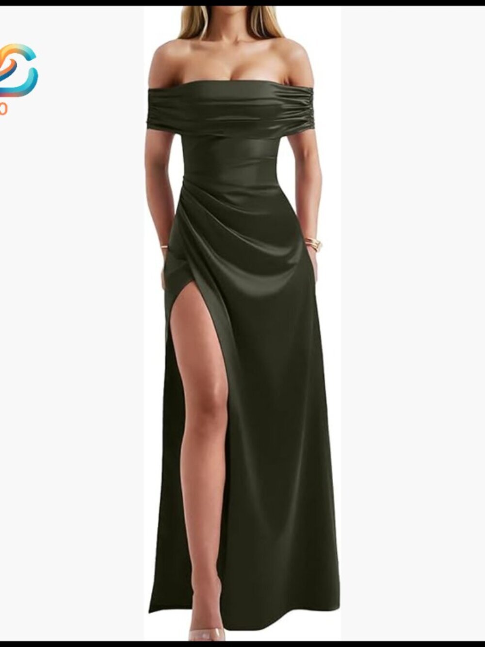 Off Shoulder Bodycon Maxi Dress Formal Evening Wedding Guest Gown